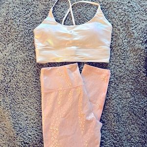 Set of 2- Zyia Unicorn Leopard set- iridescent Barbie vibes